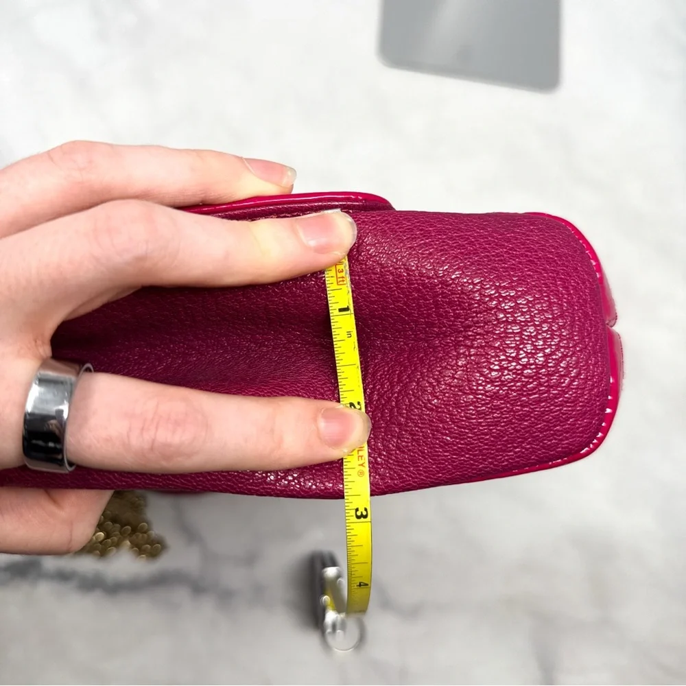 Christian Louboutin Sweet Charity Metal Bow Leather Purse Bag Pink Designer Glam - Picture 14 of 16